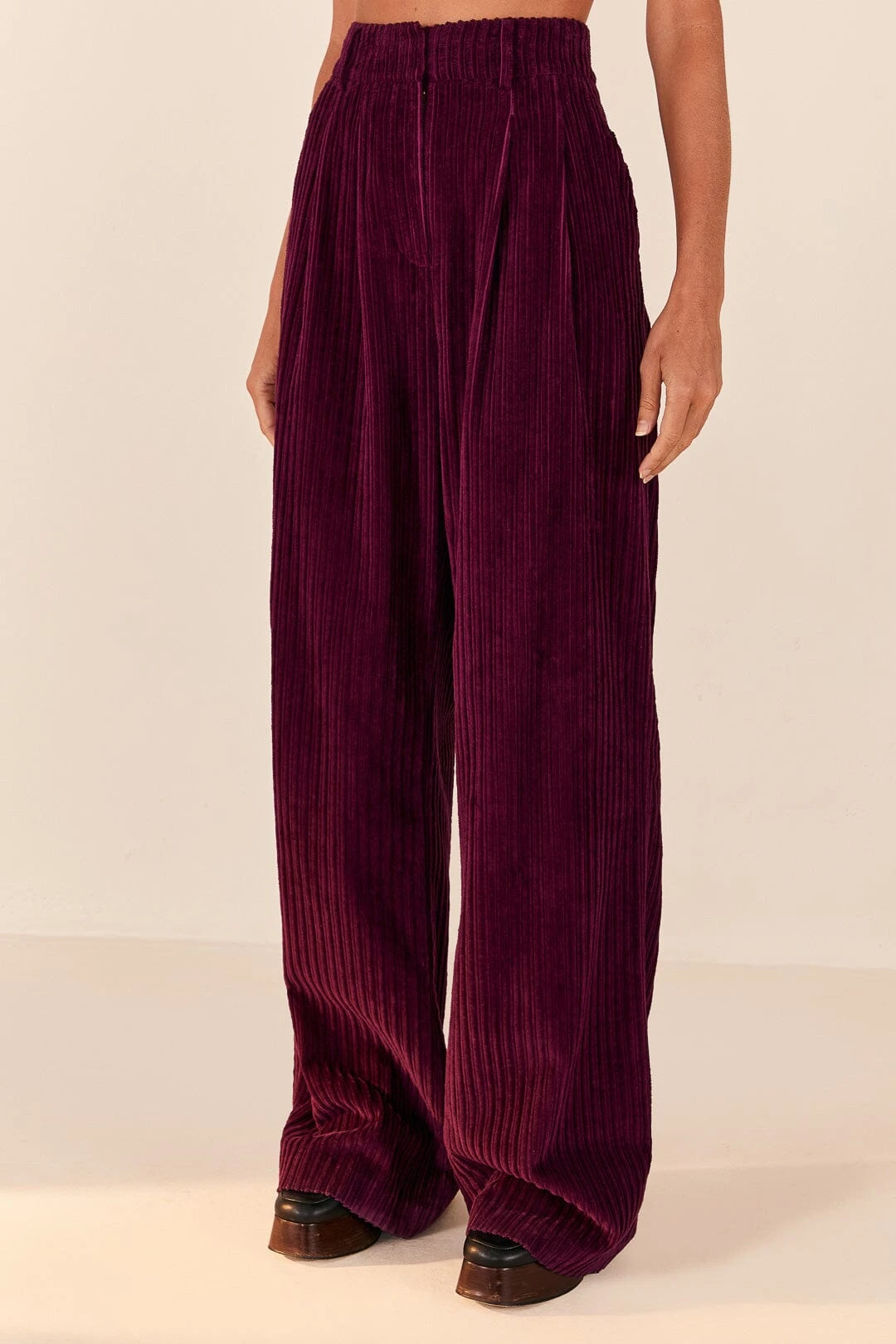 Farm Rio Burgundy Corduroy Pants 3 Farm Rio Burgundy Corduroy Pants - Image 3