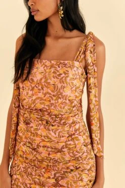 Farm Rio Light Pink Star Fruit Midi Dress -Modern Dress World 316415 03