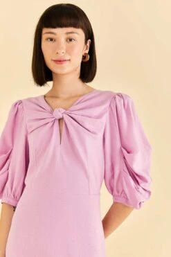 Farm Rio Lilac Short Sleeve Mini Dress -Modern Dress World 316419 03