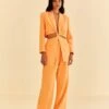 Farm Rio Peach Low Waisted Pants