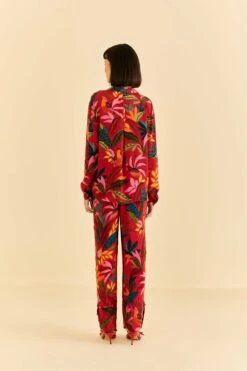 Farm Rio Red Rooster Leaves Long Sleeve Shirt -Modern Dress World 316428 04 b6198aa9 4f02 4381 9e41 16f1531e2cad