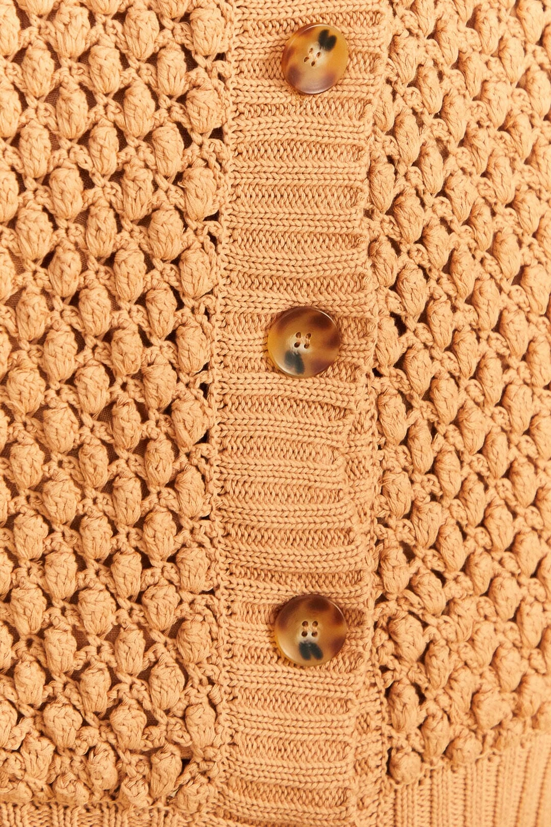 Farm Rio Dark Sand Handmade Dots Cardigan 4 Farm Rio Dark Sand Handmade Dots Cardigan - Image 4