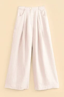 Farm Rio Off-White High Waist Pants -Modern Dress World 317222 04