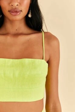 Farm Rio Lime Sleeveless Crop Top -Modern Dress World 317225 03
