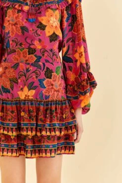 Farm Rio Pink Tropical Tapestry Mini Skirt -Modern Dress World 318099 03