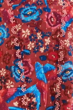 Farm Rio Blush Floral Birds Sleeveless Blouse -Modern Dress World 318136 05