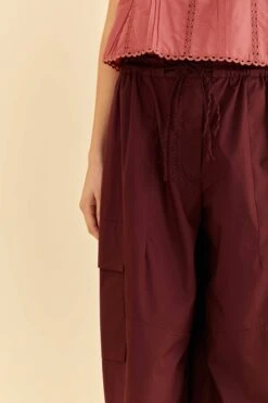Farm Rio Blush Organic Cotton Cargo Pants -Modern Dress World 318141 03