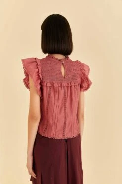 Farm Rio Blush Ruffles Blouse 9 Farm Rio Blush Ruffles Blouse -Modern Dress World 318257 04
