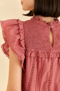 Farm Rio Blush Ruffles Blouse 10 Farm Rio Blush Ruffles Blouse -Modern Dress World 318257 05
