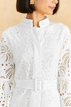 Farm Rio Off-White Palm Tree Mini Dress -Modern Dress World 318564 03