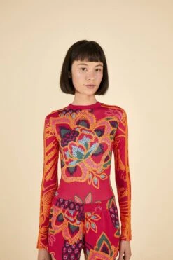 Farm Rio ADIDAS FARM Bodysuit Vivid Berry