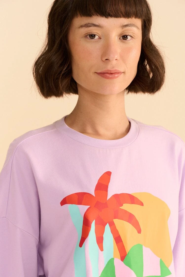 Farm Rio Adidas Farm Gfx Tee Purple 3 Farm Rio Adidas Farm Gfx Tee Purple - Image 3