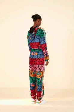 Farm Rio Adidas Farm Trackpants Black -Modern Dress World HS1181 03