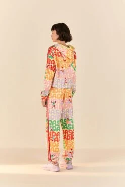 Farm Rio Adidas Farm Trackpants Pearl Citrine -Modern Dress World HS1182 03