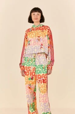 Farm Rio Adidas Farm Trackpants Pearl Citrine -Modern Dress World HS1182 04