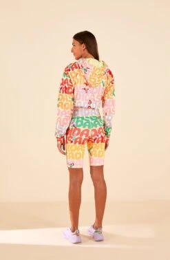 Farm Rio Adidas Farm Bike Short Pearl Citrine 8 Farm Rio Adidas Farm Bike Short Pearl Citrine -Modern Dress World HS1186 02