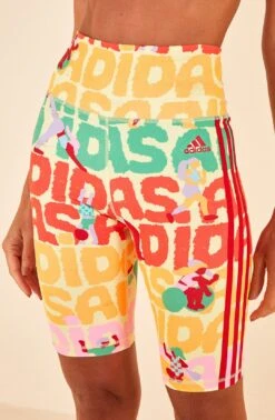 Farm Rio Adidas Farm Bike Short Pearl Citrine 9 Farm Rio Adidas Farm Bike Short Pearl Citrine -Modern Dress World HS1186 03