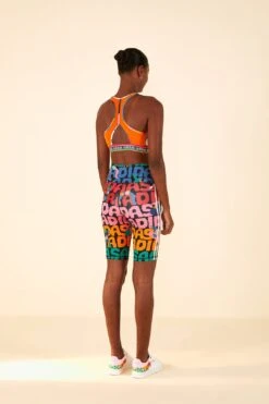 Farm Rio Farm Medium-Support Bra Bold Green / Better Scarlet -Modern Dress World HS1187 04