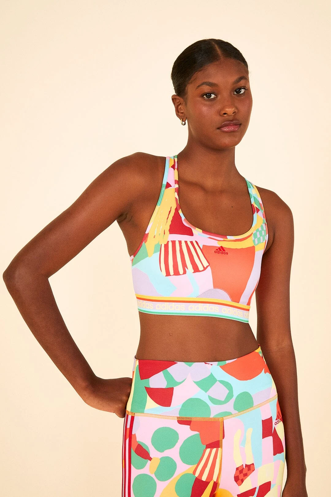 Farm Rio Adidas Farm Medium-Support Bra Gold 1 Farm Rio Adidas Farm Medium-Support Bra Gold