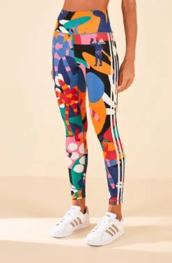 Farm Rio Adidas Farm Training Tights Green -Modern Dress World HS1191 03