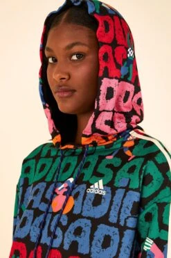 Farm Rio Adidas Farm Hoodie Black -Modern Dress World HS1195 03