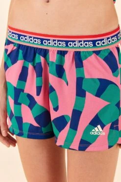Farm Rio Adidas Farm Pacer Shorts Magenta -Modern Dress World HS1197 03