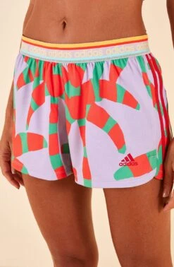 Farm Rio Adidas Farm Pacer Shorts Purple -Modern Dress World HS1198 04